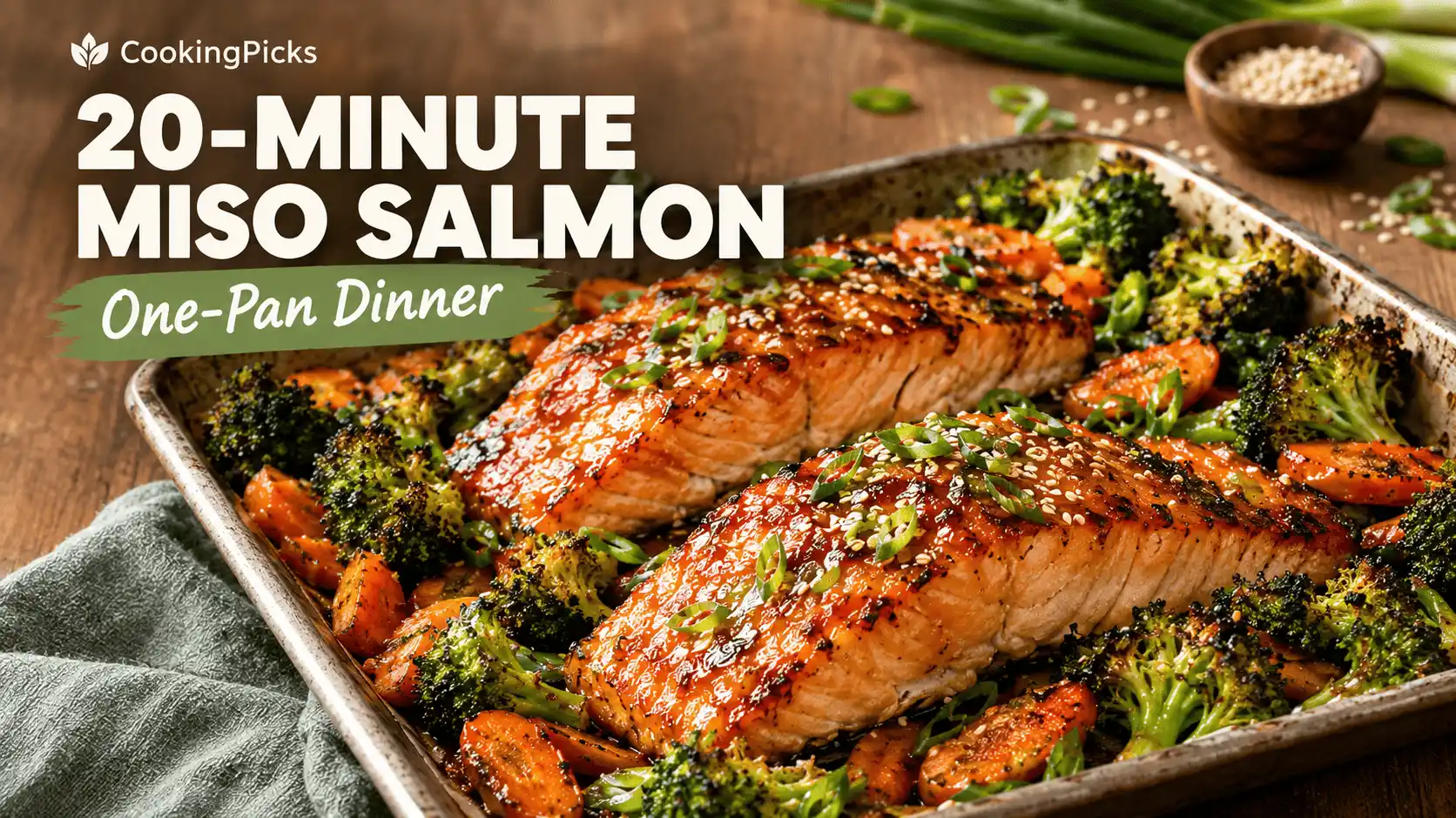 Easy Sheet-Pan Miso Salmon (One Pan, 30 Min)
