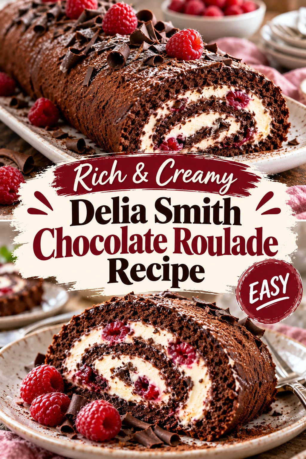 Delia Smith Chocolate Roulade Recipe (Rich & Creamy)